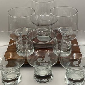 COPY - vintage Montreal Expos baseball beer glasses. 16oz Libby beer glasses.…